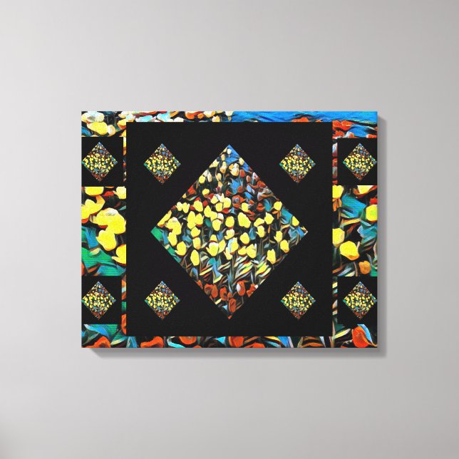 Abstrato Tulip Canvas Impressão c/ Sonhando (20 X  (Frente)