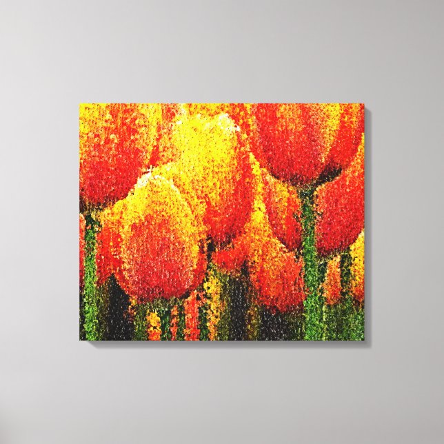 Abstrato Tulip Painting Art - Canvas (Frente)