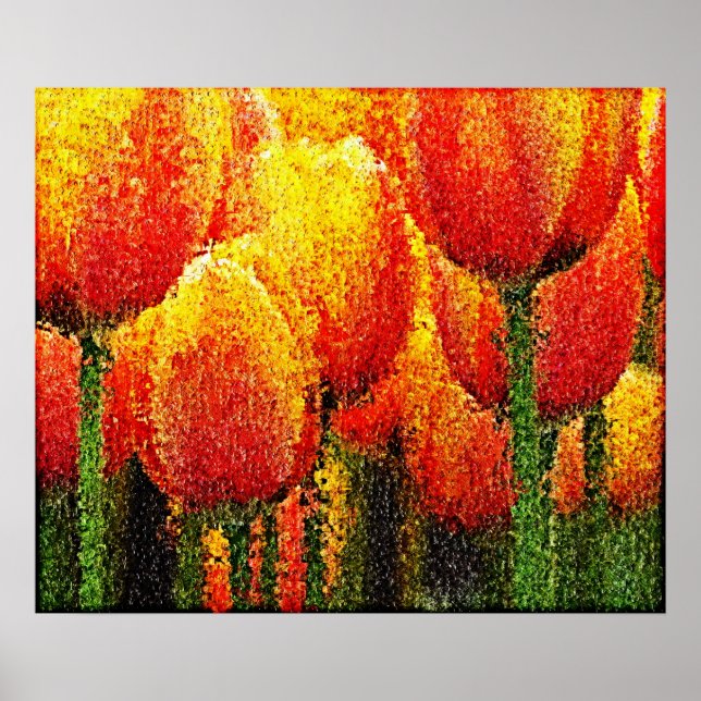 Abstrato Tulip - Posters de pintura (Frente)