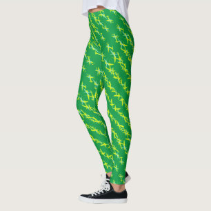 Abstrato Turquesa Pastel Colors Leggings