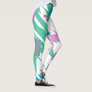 Abstrato Turquesa Pastel Colors Leggings