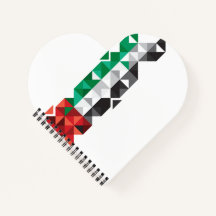 Abstrato UAE Flag, Notebook para Emirados Árabes U