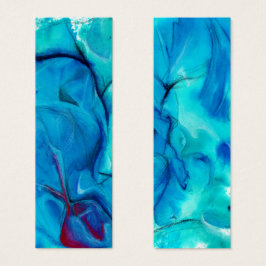 Abstrato Underwater Blue Watercolor Bookmark