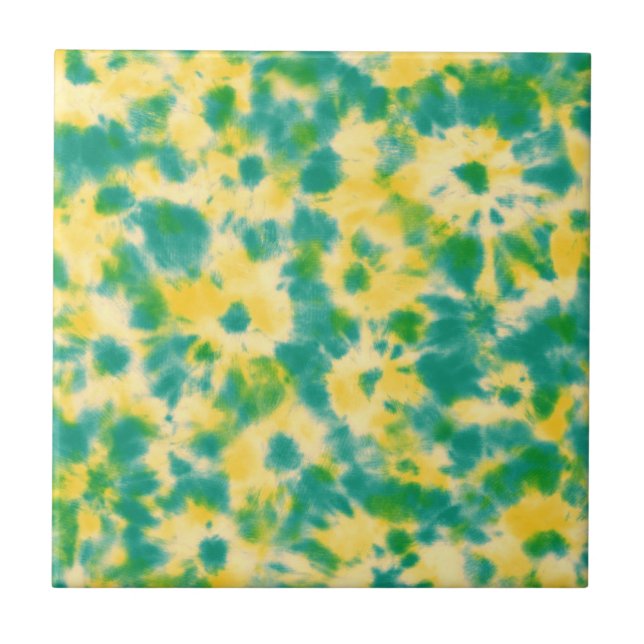 Abstrato Verde e Amarelo Coletor de Água (Frente)