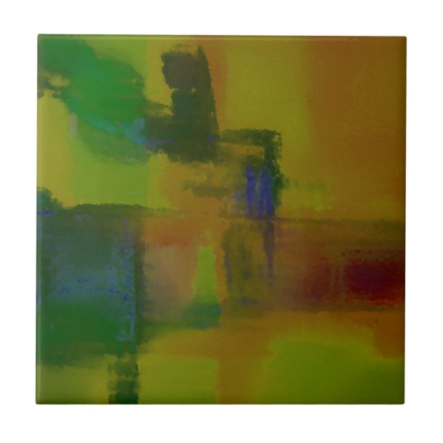 Abstrato Verde Moderno Amarelo (Frente)