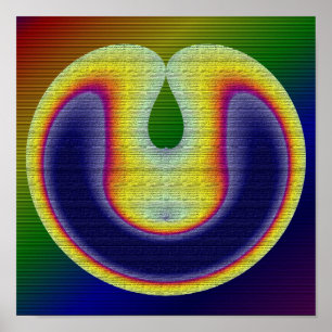 Abstrato Vermelho Amarelo Amarelo Poster