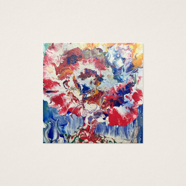 Abstrato vermelho-branco-preto (Frente)