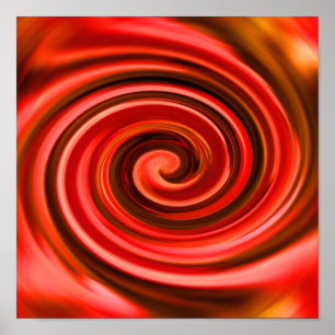 Abstrato Vermelho E Amarelo Cores Poster