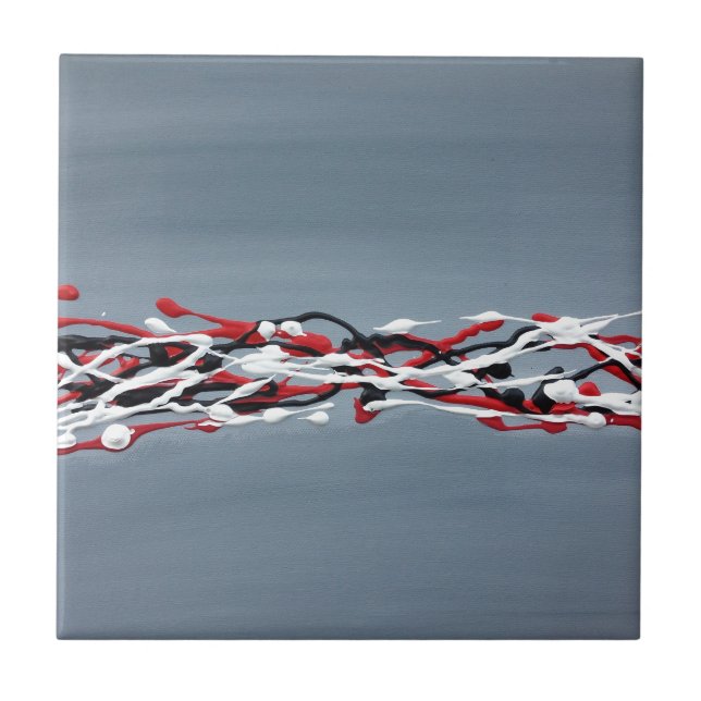 abstrato, vermelho e preto (Frente)