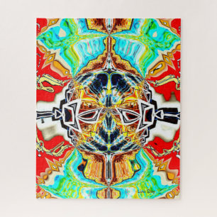 Abstrato Vermelho Explosão Quebra-cabeça de quebra