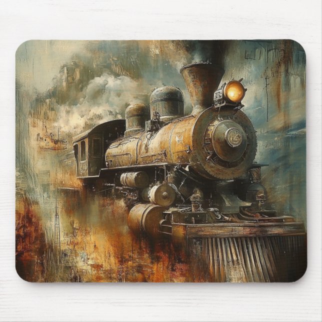 Abstrato, Vintage Train Mousepad (Frente)