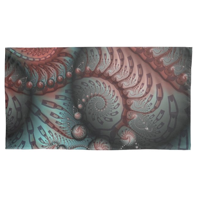 Abstrato Vivid Fantasy Fractal Art Brown Blue (Frente)