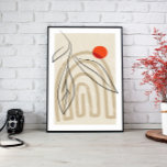 Abstrato Wall Decor, Boho Canvas<br><div class="desc">As cores mudas e a design minimalista fazem deste impressão a adição perfeita a qualquer decoração inspirada no século médio,  moderno ou boho. Impresso em papel de canvas ou poster de alta qualidade,  este impressão deve fazer uma declaração em qualquer sala.</div>