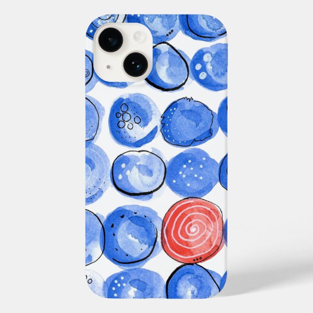 Abstrato Watercolor Blue Pontos (Verso)