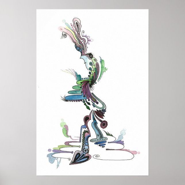 Abstrato Watercolor Poster nº 16 (Frente)