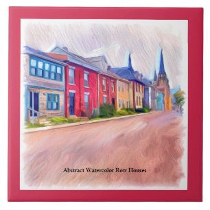 Abstrato Watercolor Row Houses