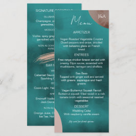Abstrato Watercolor Wedding Menu
