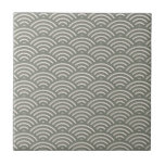 Abstrato Wave Padrão Olive Green<br><div class="desc">Abstrato moderno padrão de onda japonês em azulejo de cerâmica decorativa branca e verde-oliva. Adicione este estilo a uma praça traseira da cozinha,  azulejo de arte,  azulejo de parede,  lareira surround ou chá de banheiro. Você também pode querer um azulejo ou uma caixa de manutenção com este design.</div>