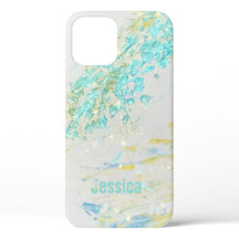 Abstrato WaVe Turquoise Personalizada Art IPhone