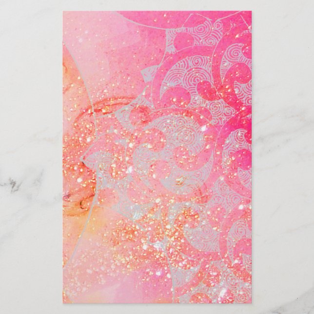 ABSTRATO WAVES/ PINK FUCHSIA FANTASMO FLORAL (Frente)