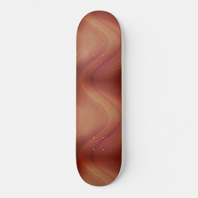 Abstrato Wavy Skateboard (Frente)