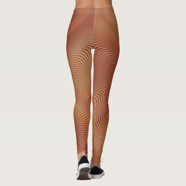 Abstrato Wavy Stripe Leggings (Verso)