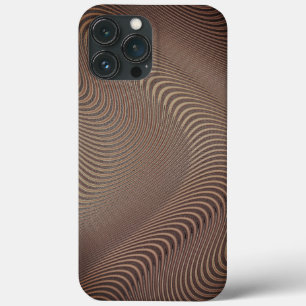 Abstrato Wavy Striped Patternos Lines Brown Art