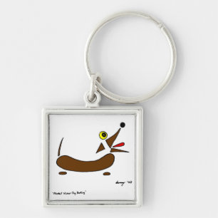 Abstrato Wiener Dog Chaveiro