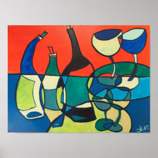 Abstrato Wine Poster