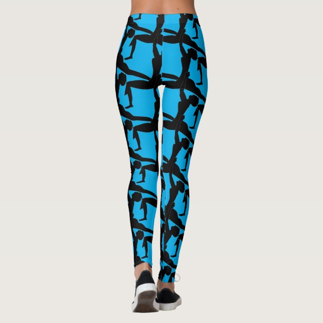 Abstrato Yoga Lady Leggings (Verso)
