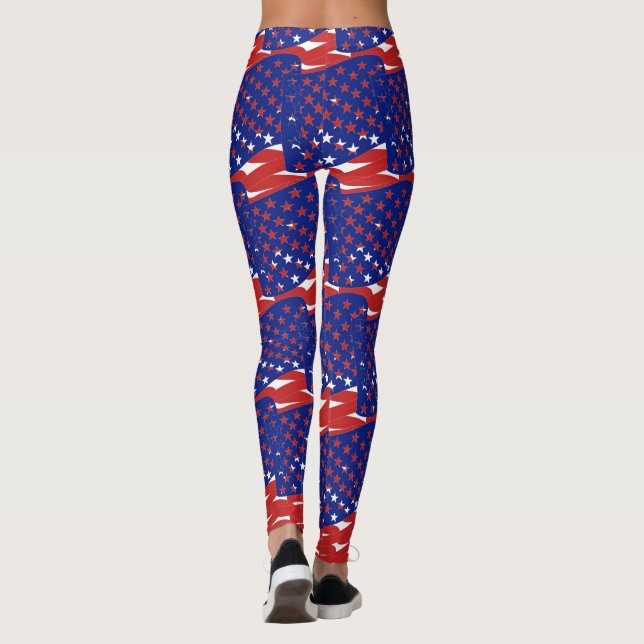 Abstrato Yoga Lady Leggings (Verso)