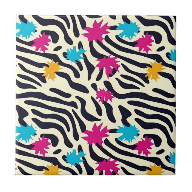 Abstrato Zebra Stripes com pintura folha (Frente)