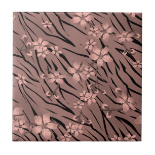 Abstrato zebra tigre couro florescente