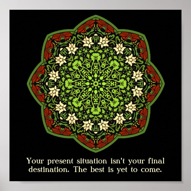 Abuse Survivors Mandala Inspirational Poster (Frente)