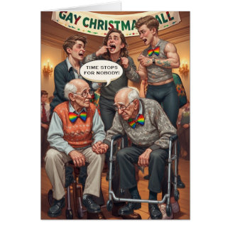 Abuso do gay Elder: Cartão de Natal LGBTQIA+