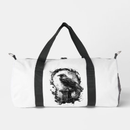 Abyssal Gaze Heavy Metal Raven Skull Duffel Bag