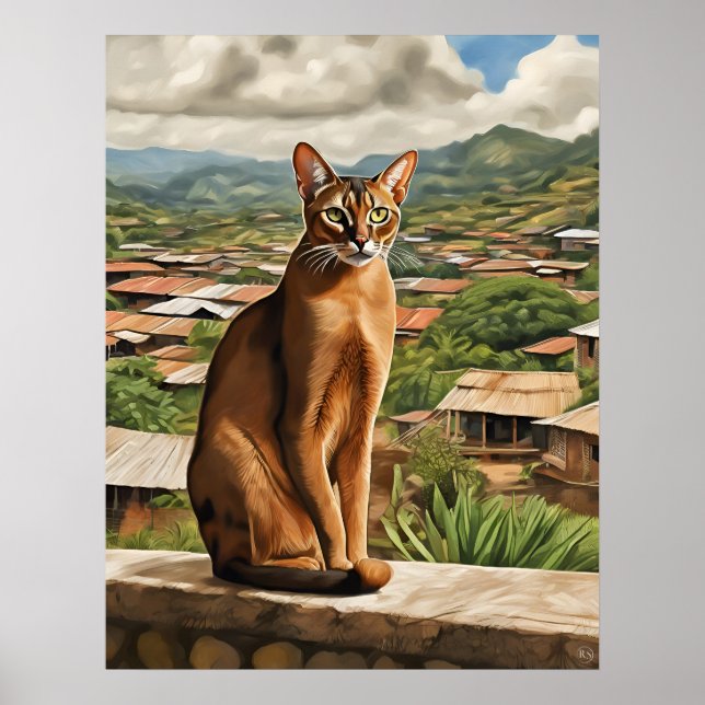 Abyssinian Cat - Impressão de Arte (Frente)