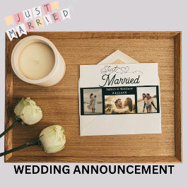 Acaba de Casar 3 Anúncio de Casamento com Foto