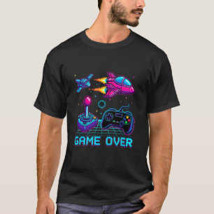 Acabamento de Jogo - Camisa T Arcade Pixel Retro