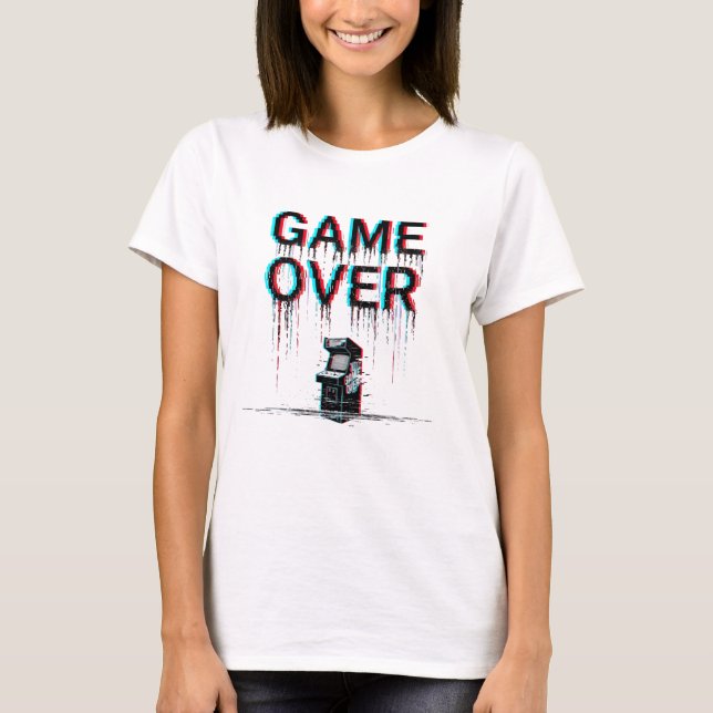 Acabamento de Jogo - Camisa T Arcade Pixel Retro (Frente)
