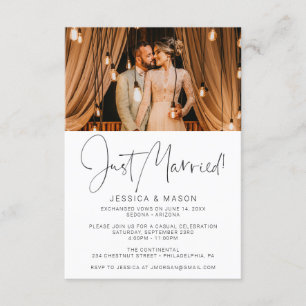 Acabamos de nos Casar - Convite de Casamento