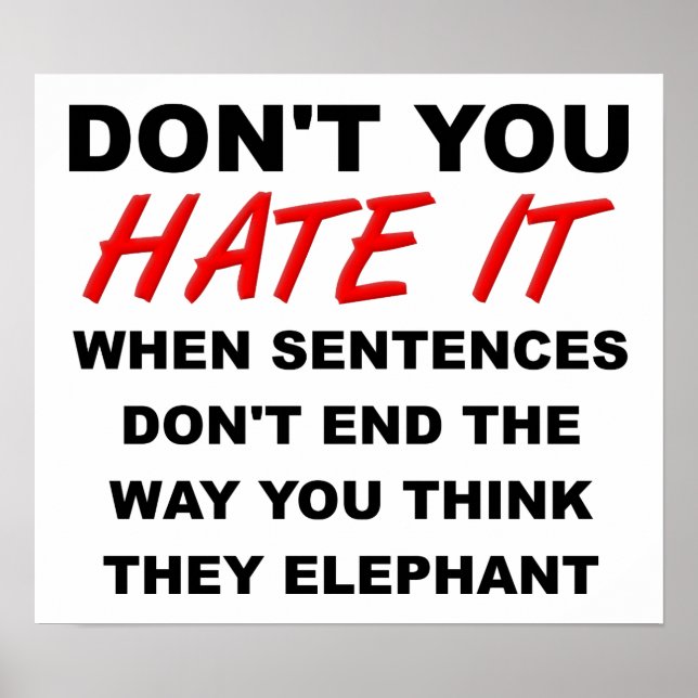 Acabando com as sentenças - Poster engraçado (Frente)