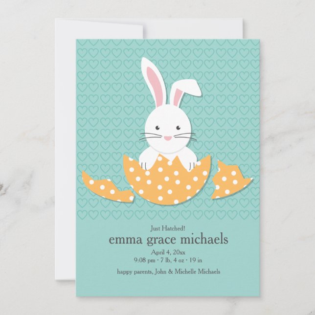 Acabou de Nascer Anúncio de Nascimento (Frente)