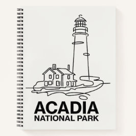 Acadia National Park Lighthouse Line Art