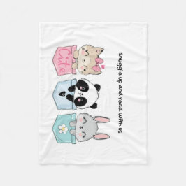 Acalme-se e leia conosco, cobertor infantil