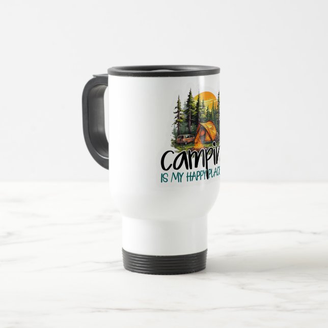 Acampamento bonito é minha Caneca de viagem de Lug (Frente Esquerda)