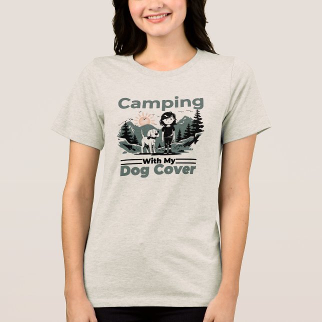 Acampamento com a Camisa-T da Minha Mulher-Cachorr (Frente)