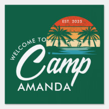 Acampamento de Praia Personalizado Festa de Desped