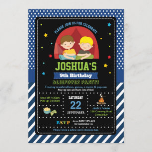 Acampamento dos meninos dos convites do