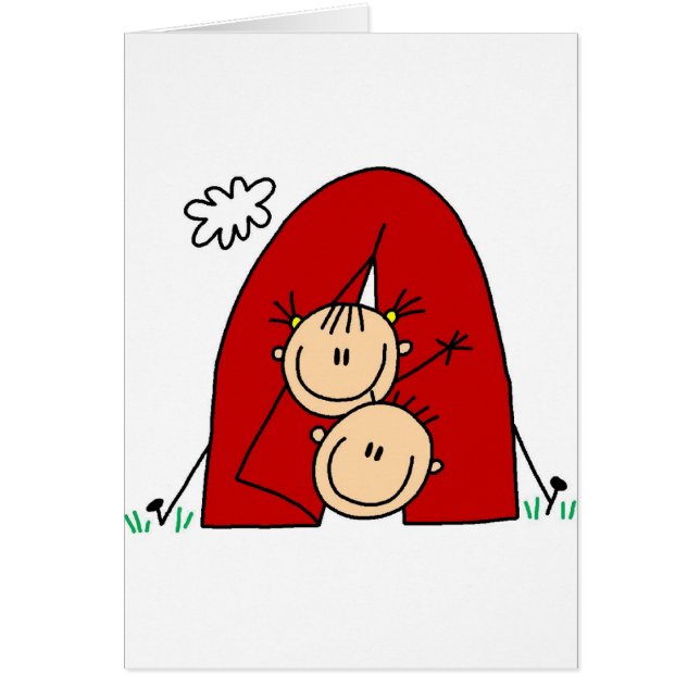 Acampamento no cartão da barraca (Frente)